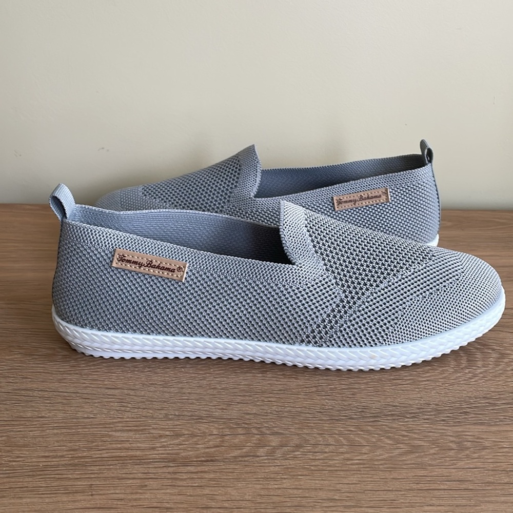 TOMMY BAHAMA GREY CASUAL MESH SLIP-ON FLATS Size 9 - Picture 14 of 16
